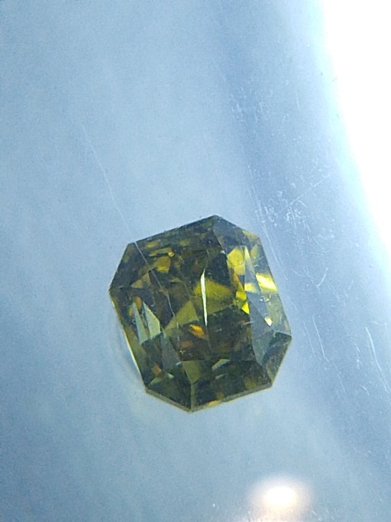 1 pcs Διαμάντι  (Φυσικού χρώματος)  - 0.34 ct - Τετράγωνο - Fancy intense Καφετί Καφέ, Γκρίζο, Κίτρινο - I1 - International Gemological Institute (IGI) - VG/VG/VG #1.0