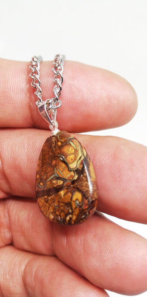 Magnificent 18-carat Boulder Opal with no reserve price. Jewellery- 3.64 g #1.0