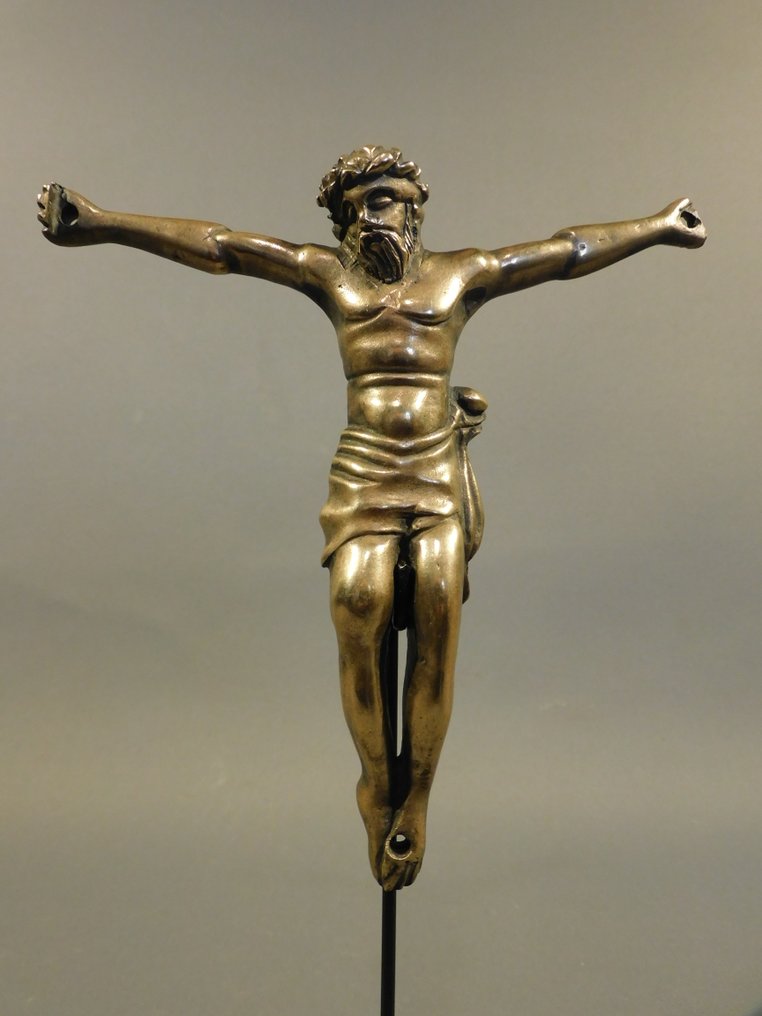 Γλυπτό, Corpus Christi - circa 1600 - 14 cm - Μπρούντζος #1.0