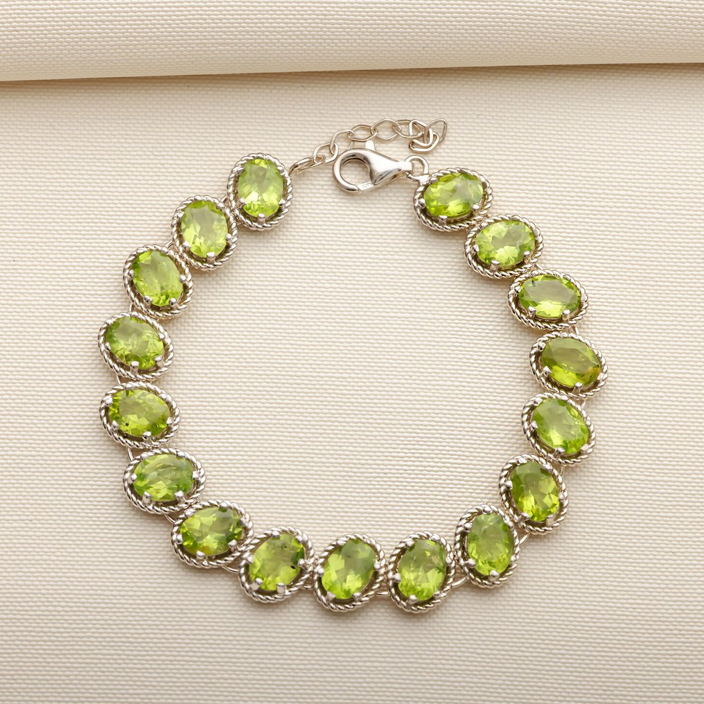 No reserve price - Bracelet Silver - 1.00ct. tw. Topaz - With Lab. Report #1.0