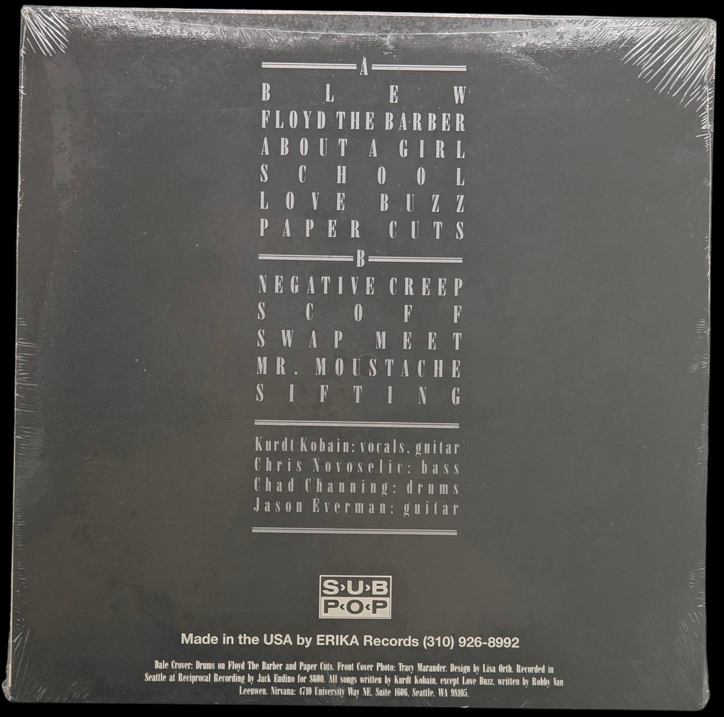 Nirvana - Bleach - 黑膠唱片 - 彩色唱片 - 1992 #1.0