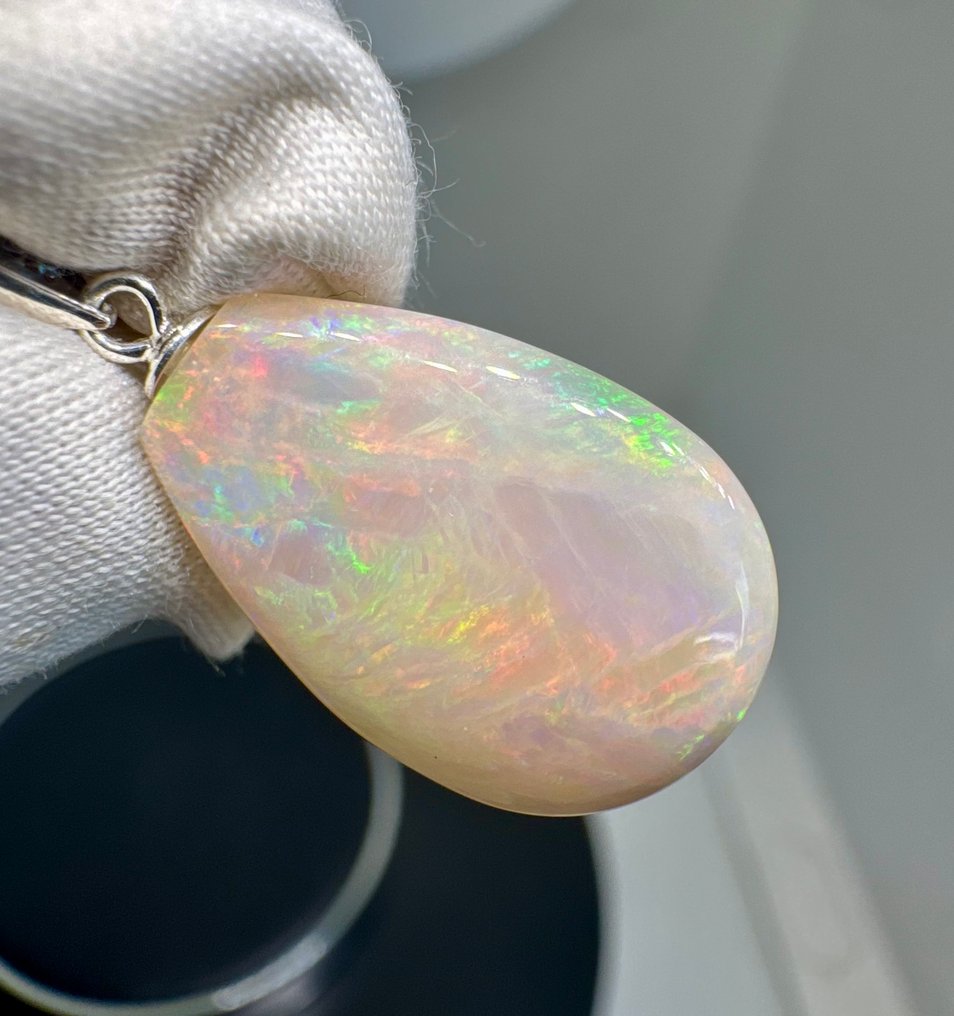 Opal Cabochon - Højde: 26.5 mm - Bredde: 12.5 mm- 1.43 g - (1) #2.1