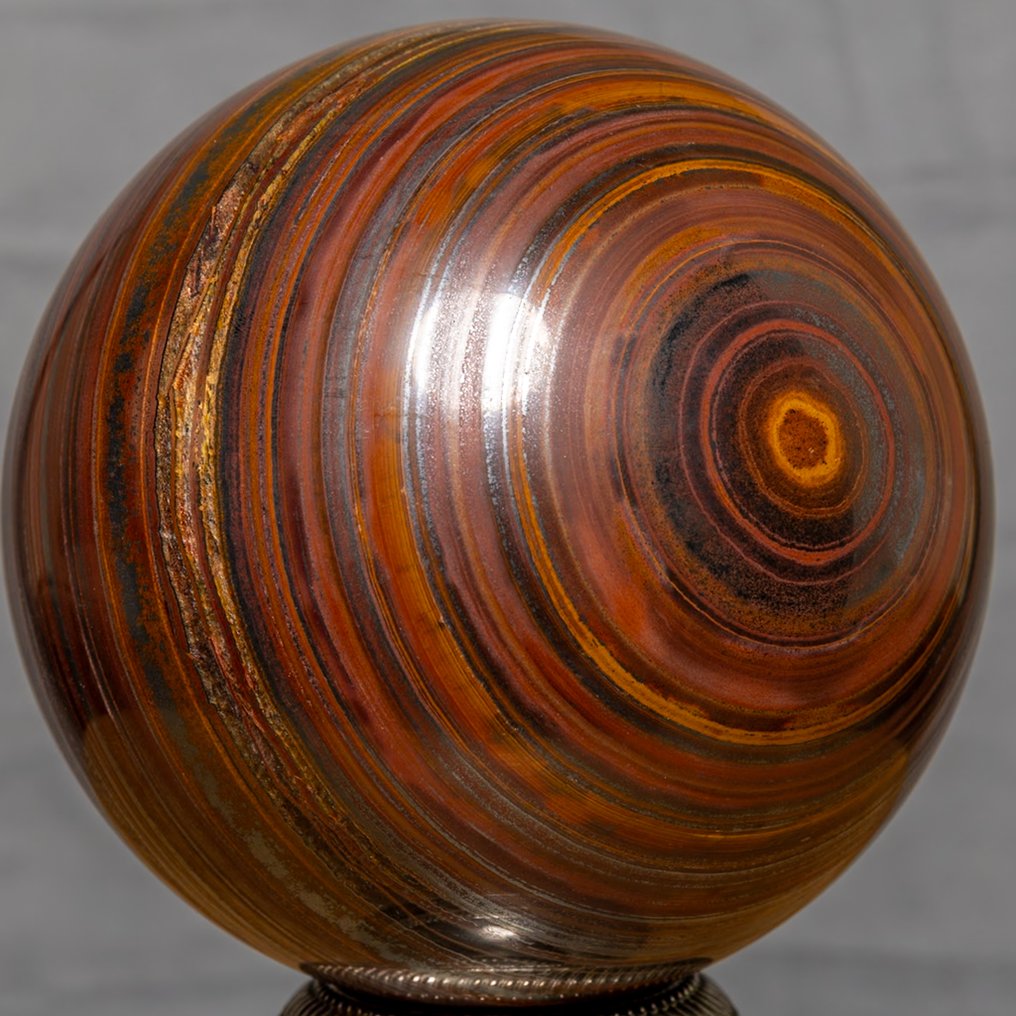 Tigeriron large AAA Tigeriron sphere - Height: 12.7 cm - Width: 12.7 cm- 3142 g #3.2