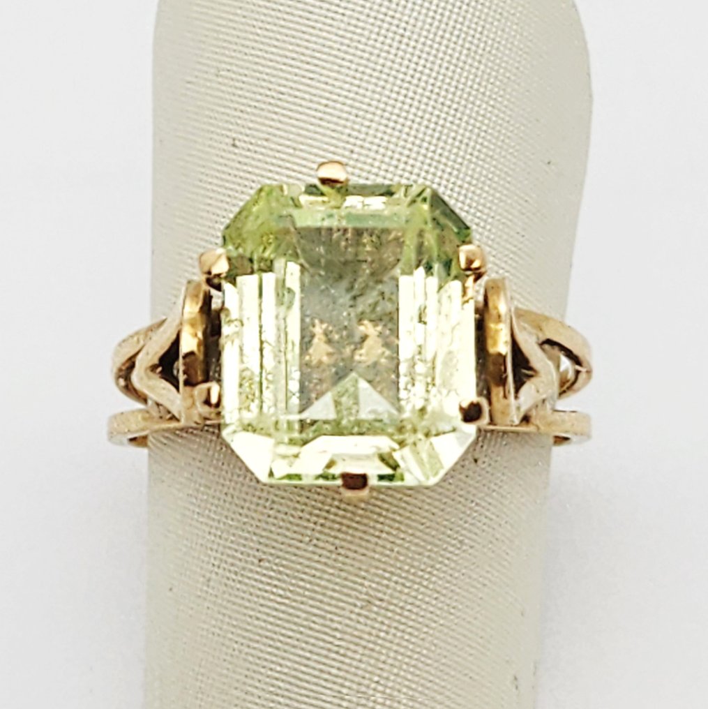 Δαχτυλίδι - 18 καράτια Κίτρινο χρυσό -  3.70ct. tw. Βηρύλλος #1.0