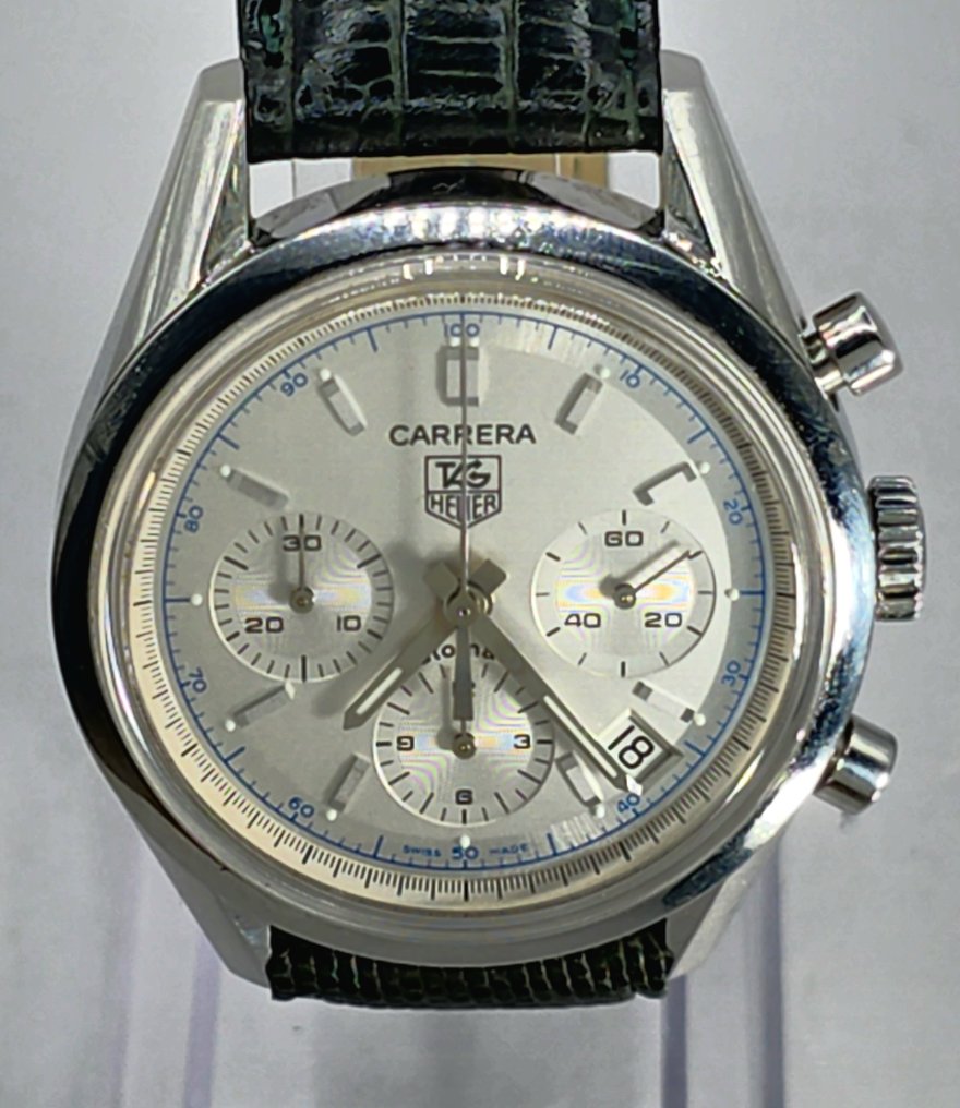 TAG Heuer - Chronograph Carrera - Pilot - Kaliber 17 - markelloses Originalziffernblatt - Schweiz um 1998 - CV2110-0 TW4670 - Mænd - 1990-1999  #1.0