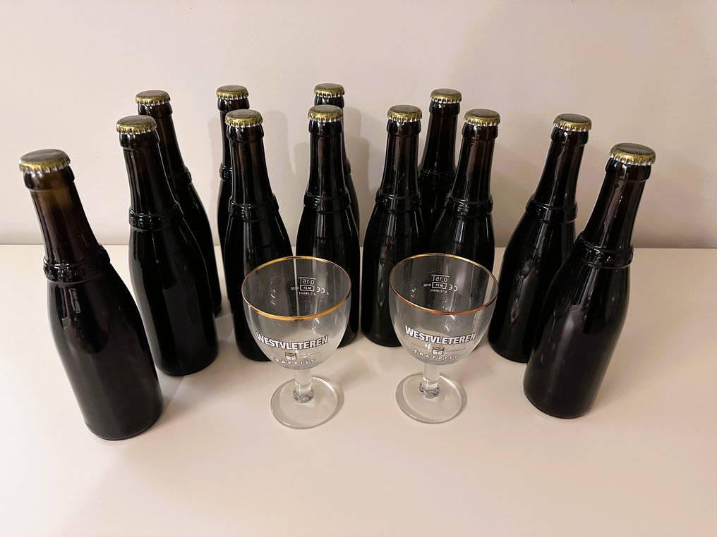 Westvleteren - XII med originalglasögon. - 33cl - 12 flaskor #4.3