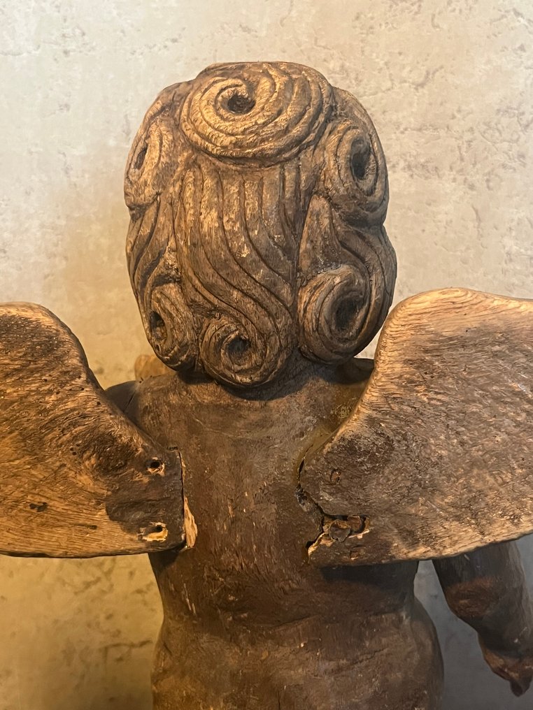 Sculpture, Angelo - 50 cm - Wood #4.3