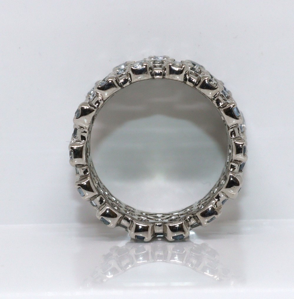 Nincs minimálár - Gyűrű Ezüst -  4.90ct. tw. Akvamarin - Méret: 17,4 mm, #2.1