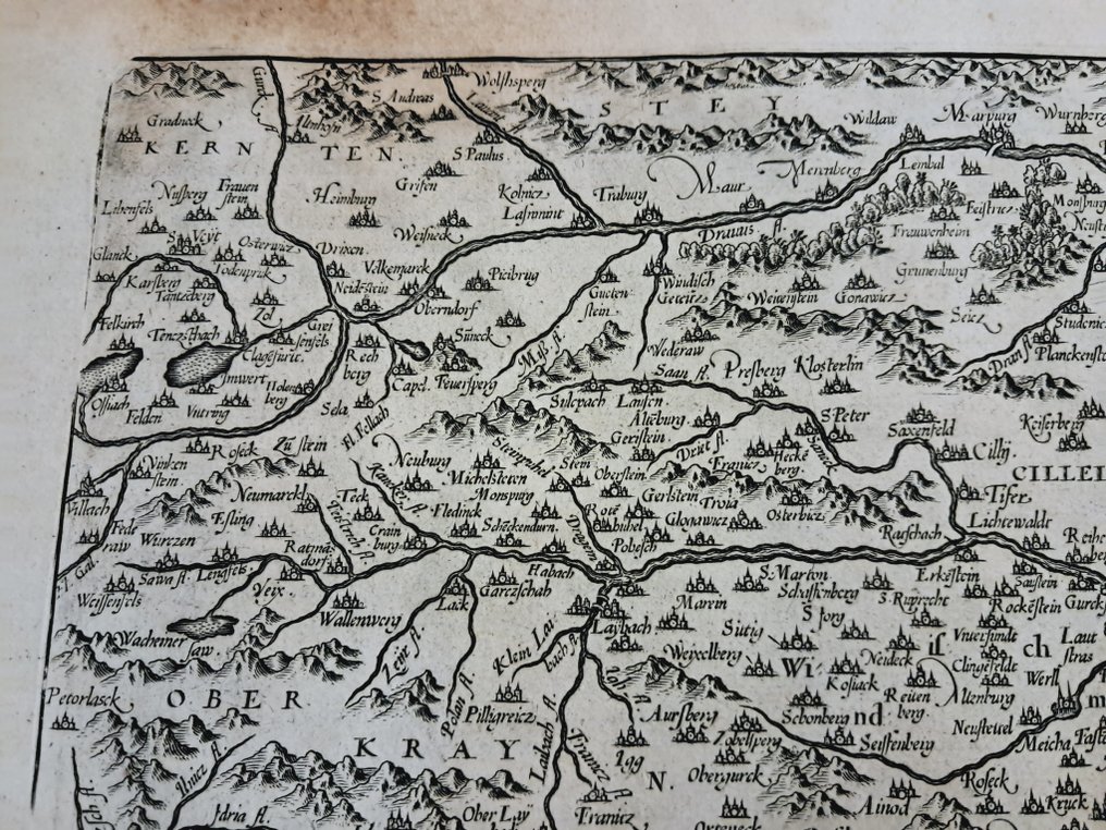 荷蘭 - Illyrium; Abraham Ortelius - Schlavoniae, Croatiae, Carniae, Istriae, Bosniae, finitimarumque regionum nova descriptio - 1581-1600 #4.3