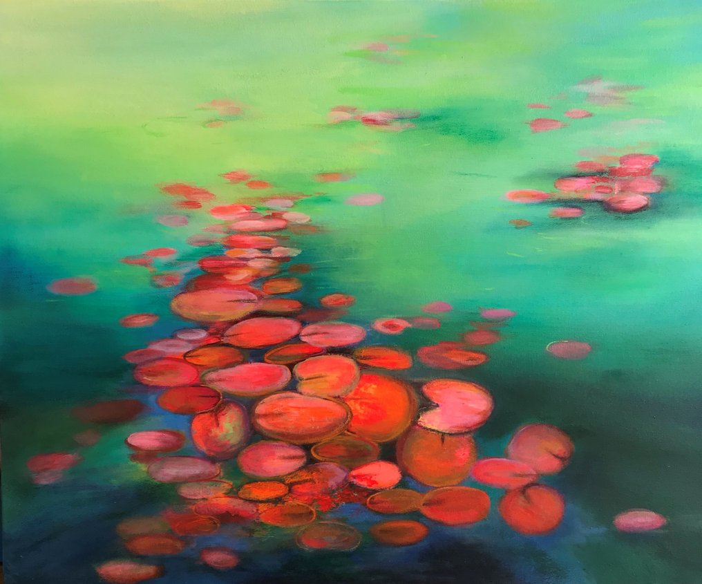 Amita Dand - Abstract Water Lilies Pond #2.1