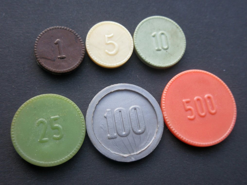 Holandia. 1 t/m 500 Cent (Complete Set) Zonder Jaar (1951 - 1954) Legergeld / Knopengeld #2.1