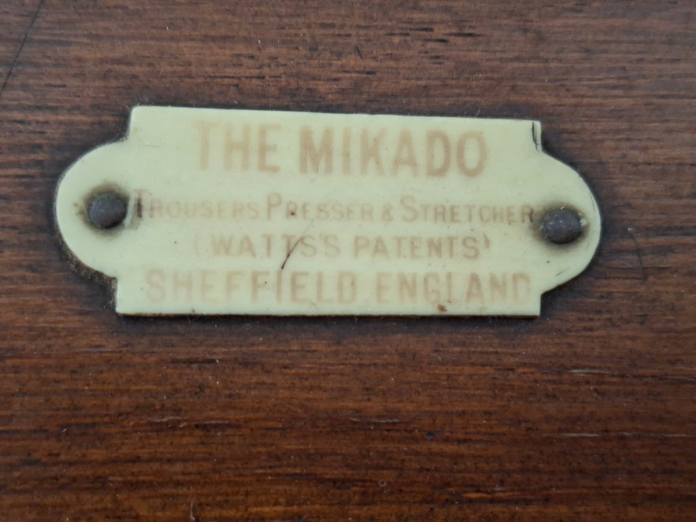 Trousers Presser & Stretcher (1910) -Whatts's Patent Sheffield - Working tool Empire - The Mikado #2.1