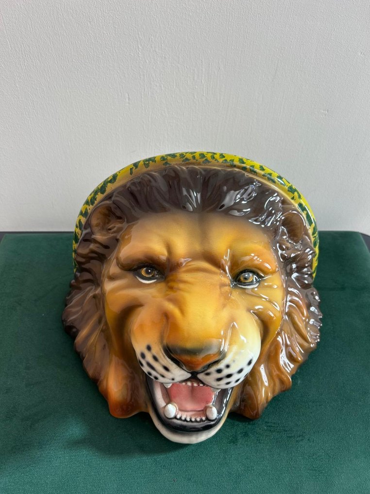 Άγαλμα, Testa di Leone - 19 cm - Κεραμικό #2.1