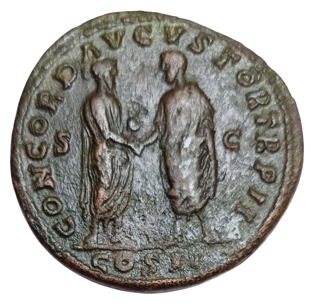 Impero romano. Lucio Vero (161-169 d.C.). Sestertius Rome, AD 161-162 #1.0