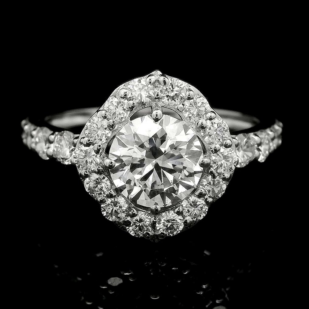 No Reserve Price - Ring - 14 kt. White gold -  2.06ct. tw. Diamond (Lab-grown) - Diamond #3.2