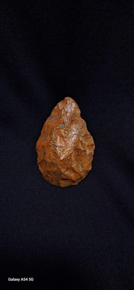 舊石器時代 碧玉 毛里塔尼亚非洲莫斯特里安时期双面刃器，多彩斑岩收藏，私人考古 - 75 mm  (沒有保留價) #1.0