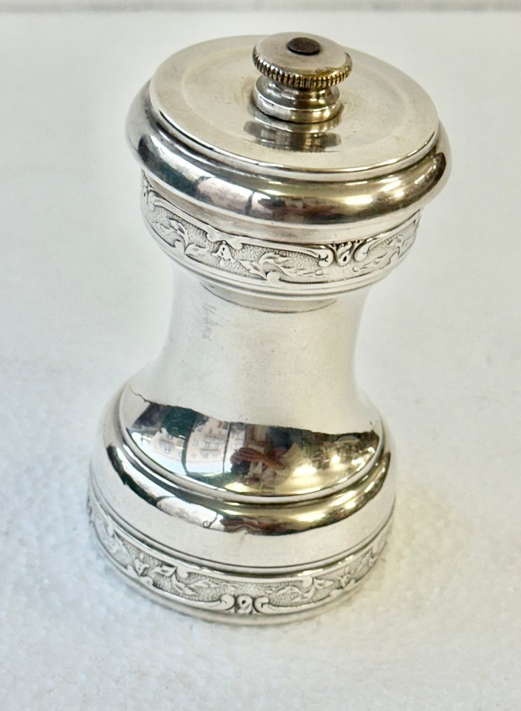 Minerva head - Solniță sare și piper - argint 950 - râșniță de piper #1.0