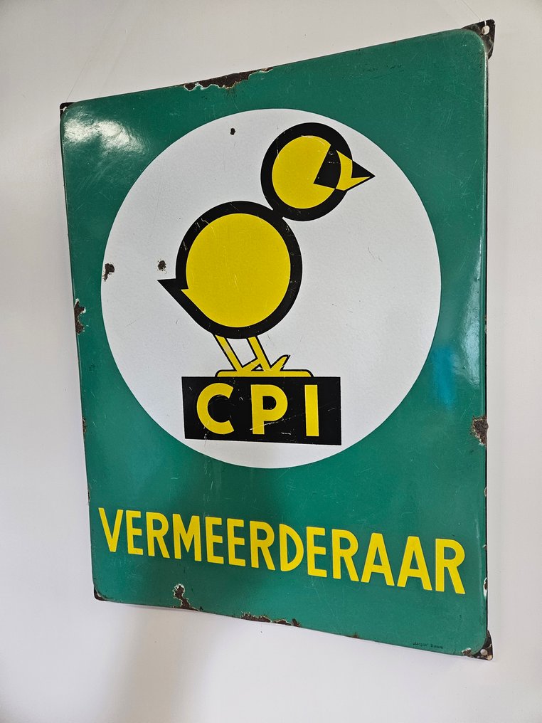 Langcat Bussum - 电子板 CPI 增加器 - 琺瑯標誌牌 - CPI vermeerderaar - 瑪瑙 #2.1