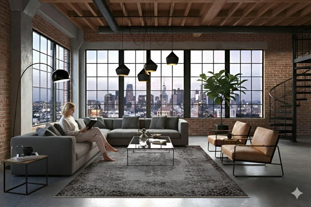 灰色复古 - 小地毯 - 240 cm - 170 cm - 有证书 #1.0