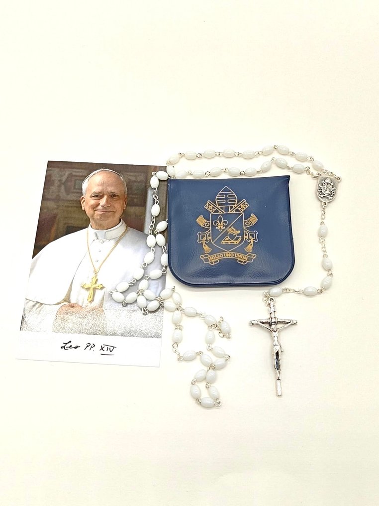  誦經念珠 - Leone XIV 极罕见的祝福教皇玫瑰念珠，亲自祝福，附带盒子 - 见图 - 2025  #1.0