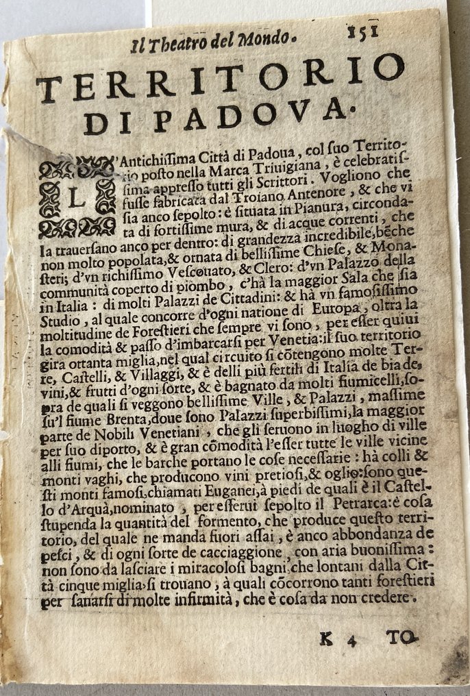 Italy - Toscana; Ortelius - Thusciae Descriptio Auctore Hieronimo Bellarmato- TUSCIA ( TOSCANA) - 1581-1600 #1.0