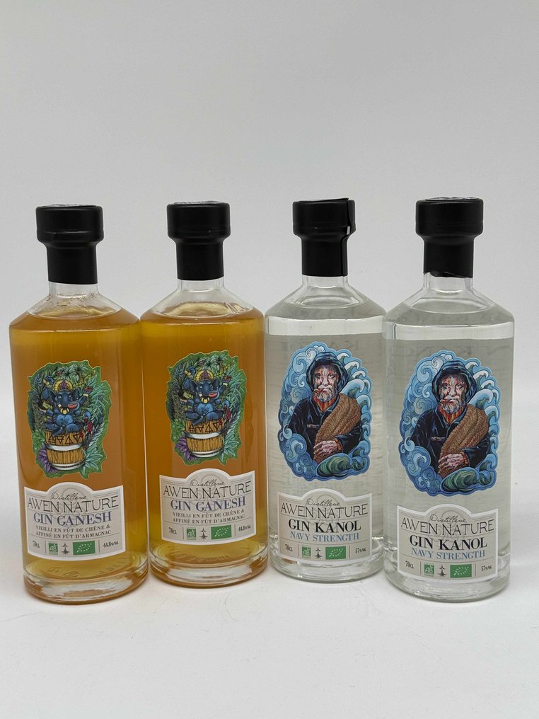 Awen Nature (FR) - Gin Ganesh + Kanol Gin Navy Strength  - 70cl - 4 bottles #1.0