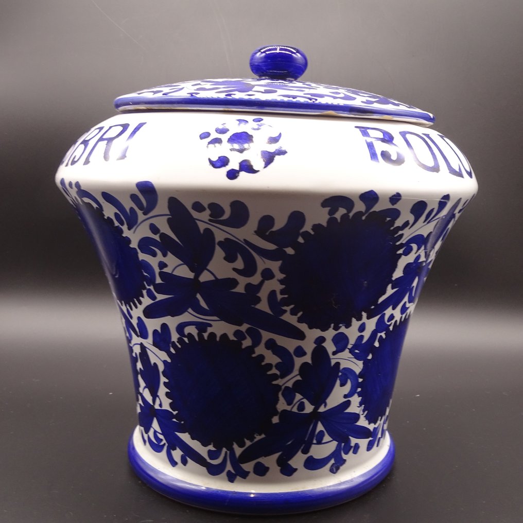 Lidded vase - Deruta porcelain - For Amarene Fabbri #4.3