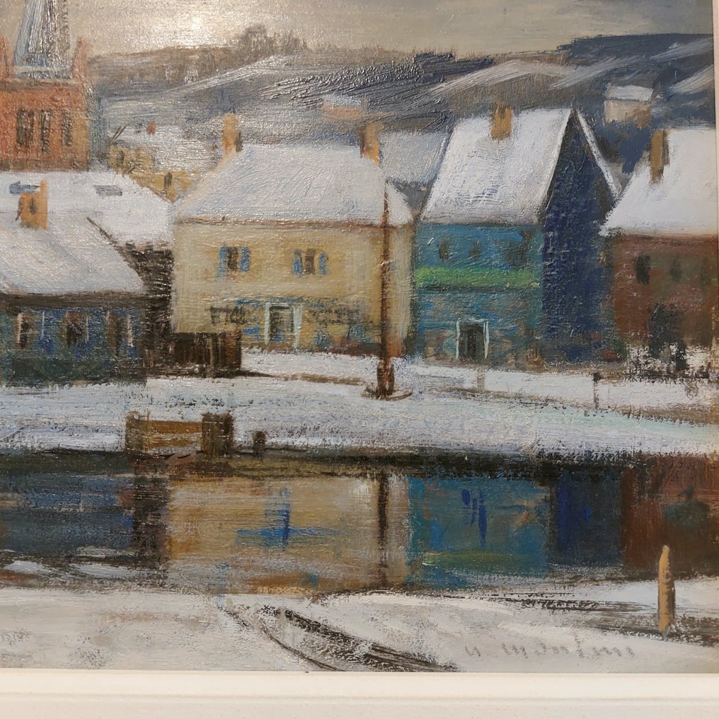 Umberto Montini (1897-1978) - Citta' olandese con canale #2.1