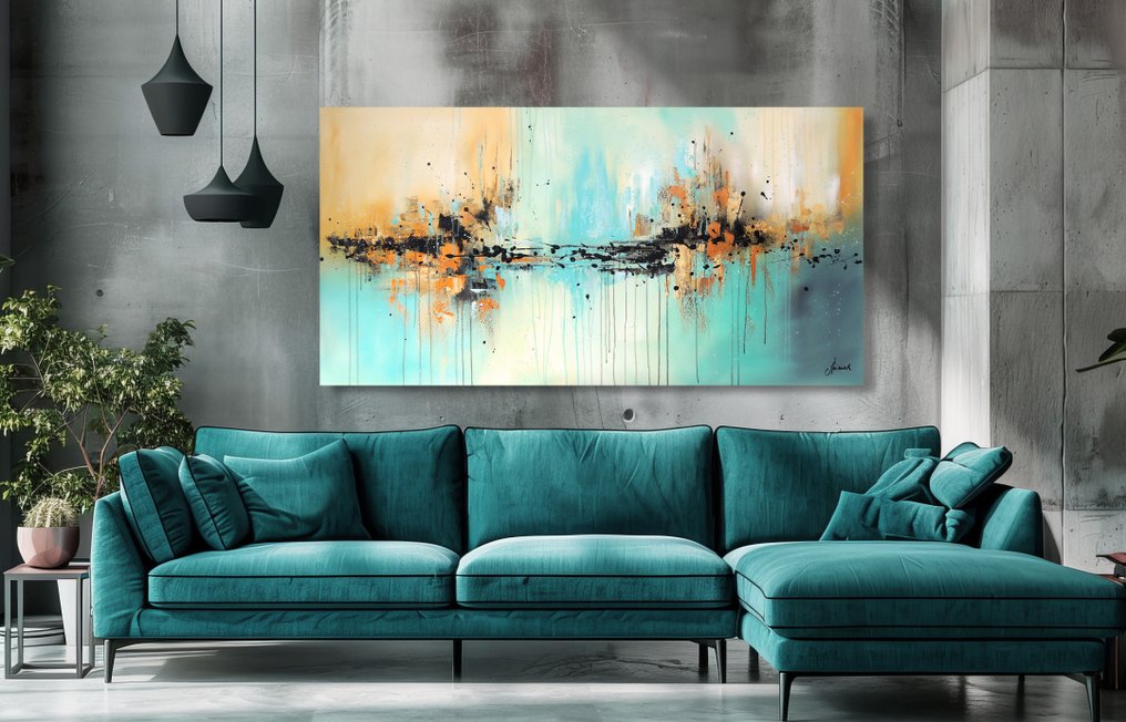 Monika Spiewak - Abstract - XXL - Oil Painting Stretched On The Frame - Ready To Hang - 1/1 Unique Piece #1.0
