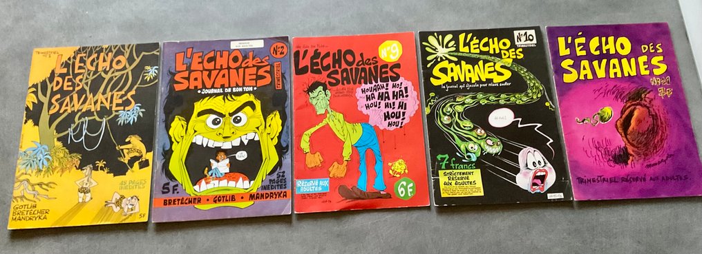 L’Écho des Savanes - EO/2ème édition - 5 Riviste - 1973/1978 #1.0