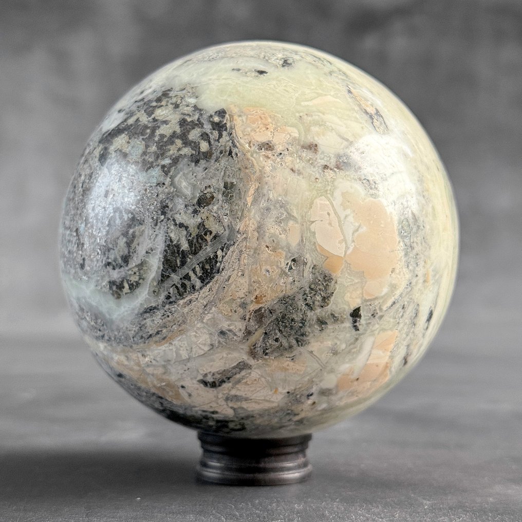 NO RESERVE PRICE - Stunning Pair of Onyx Spheres on custom stands- 2500 g - (2) #3.2