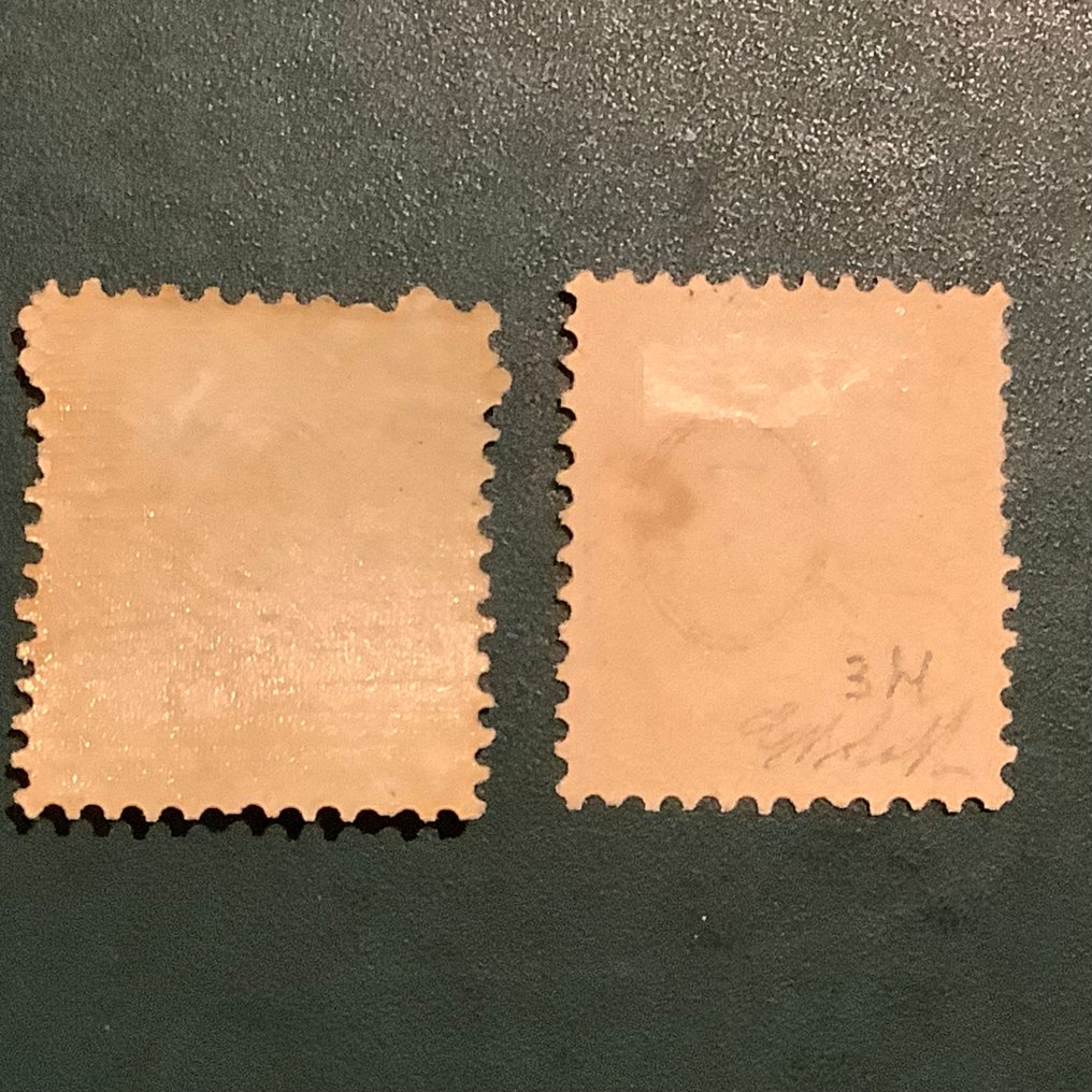 Sveitsi 1862/1881 - 2 ja 3 senttiä istuva Helvetia - tarkastettu - Michel 20/21 #2.1