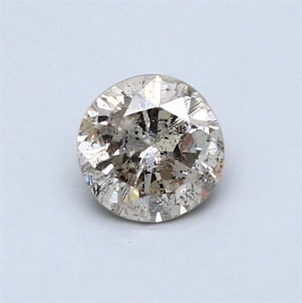 χωρίς τιμή ασφαλείας - 1 pcs Διαμάντι (Φυσικού χρώματος) - 0.58 ct - Στρογγυλό - Light Καφέ - I1 - International Gemological Institute (IGI) #1.0