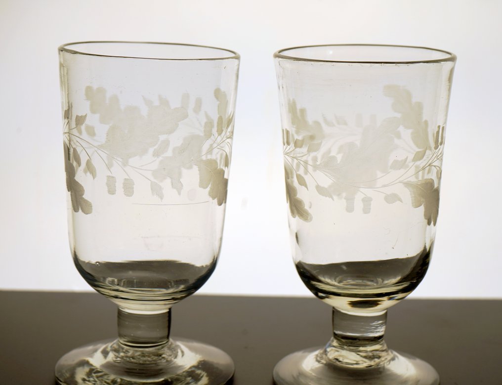 Jagdgläser Schlesien Mitte 19.Jhdt. - Bicchiere (2) - Vetro #4.3