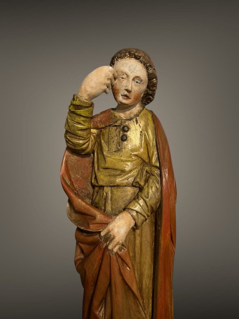 雕塑, Johannes / calvarie scene - 64 cm - 木 #1.0