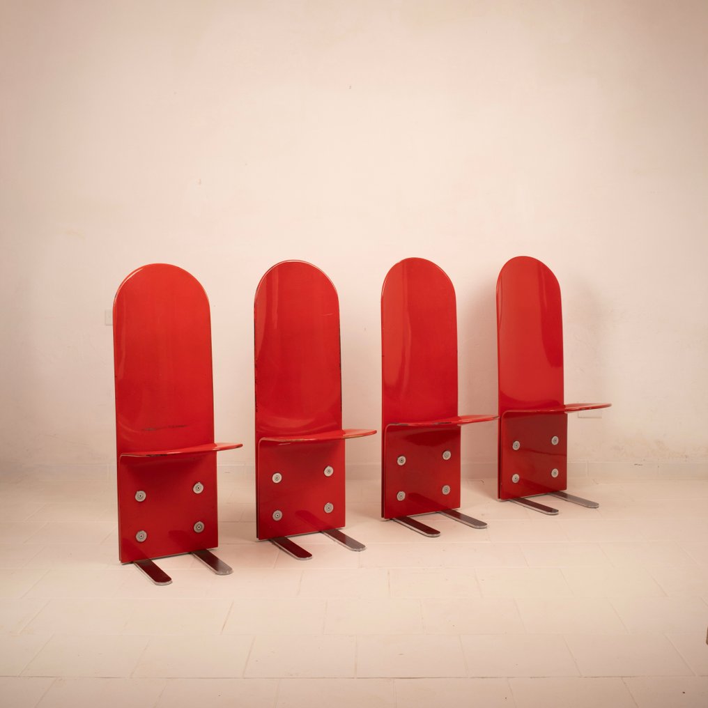 Arrmet - Luigi Saccardo - Stol (4) - Pellicano - Trä, Stål #4.3