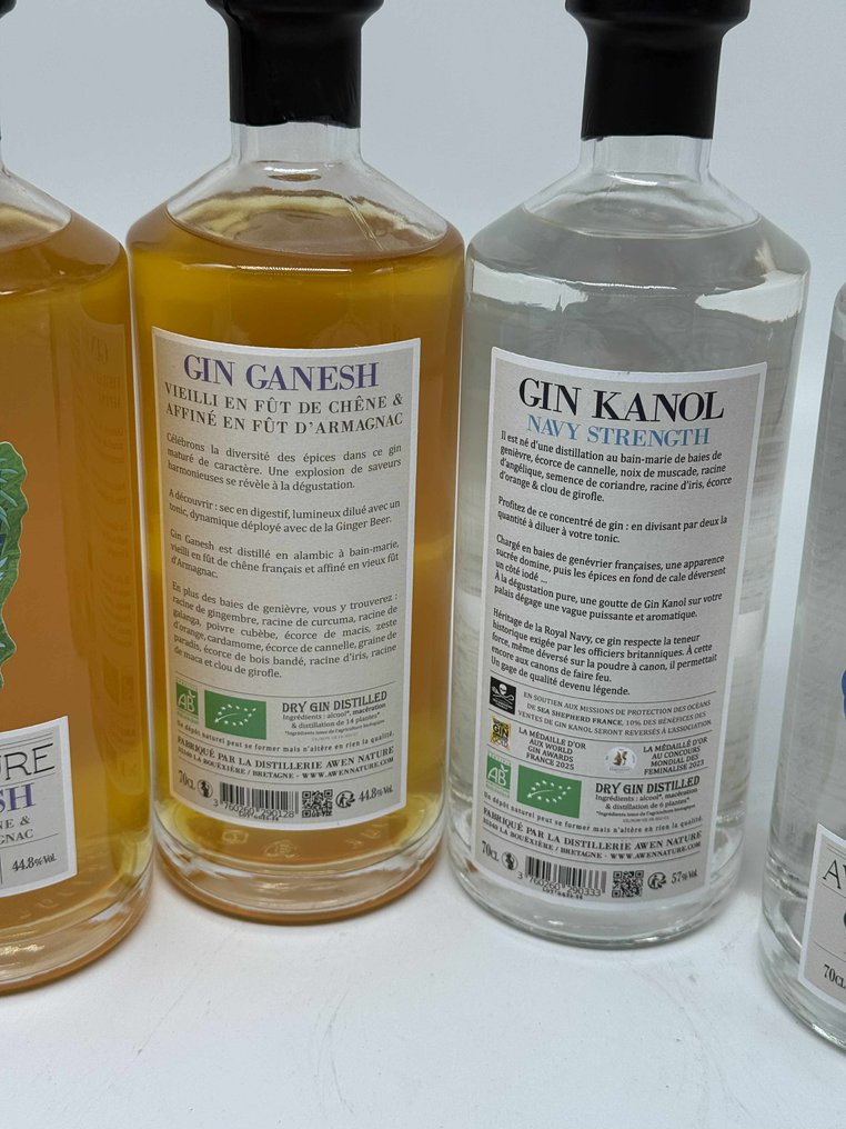 Awen Nature (FR) - Gin Ganesh + Kanol Gin Navy Strength  - 70cl - 4 bottles #2.1