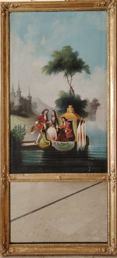 French school (XIX) - Dipinto con specchio #3.2
