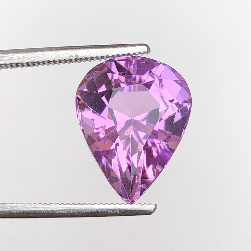 Ingen mindstepris - 1 pcs Lilla, Lyserød Kunzit - 9.00 ct - International Gemological Institute (IGI) #4.3