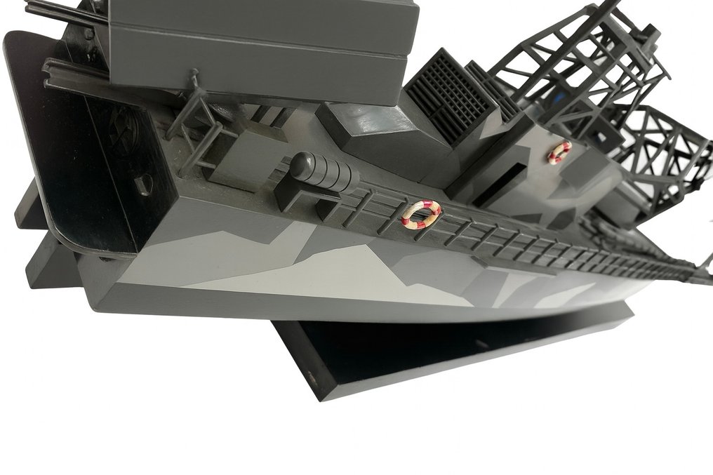 Ancien Paquebot A restaurer HMS NORRKOPING  militaire ! maquette  BOIS modélismes 70cm - Model ship #1.0