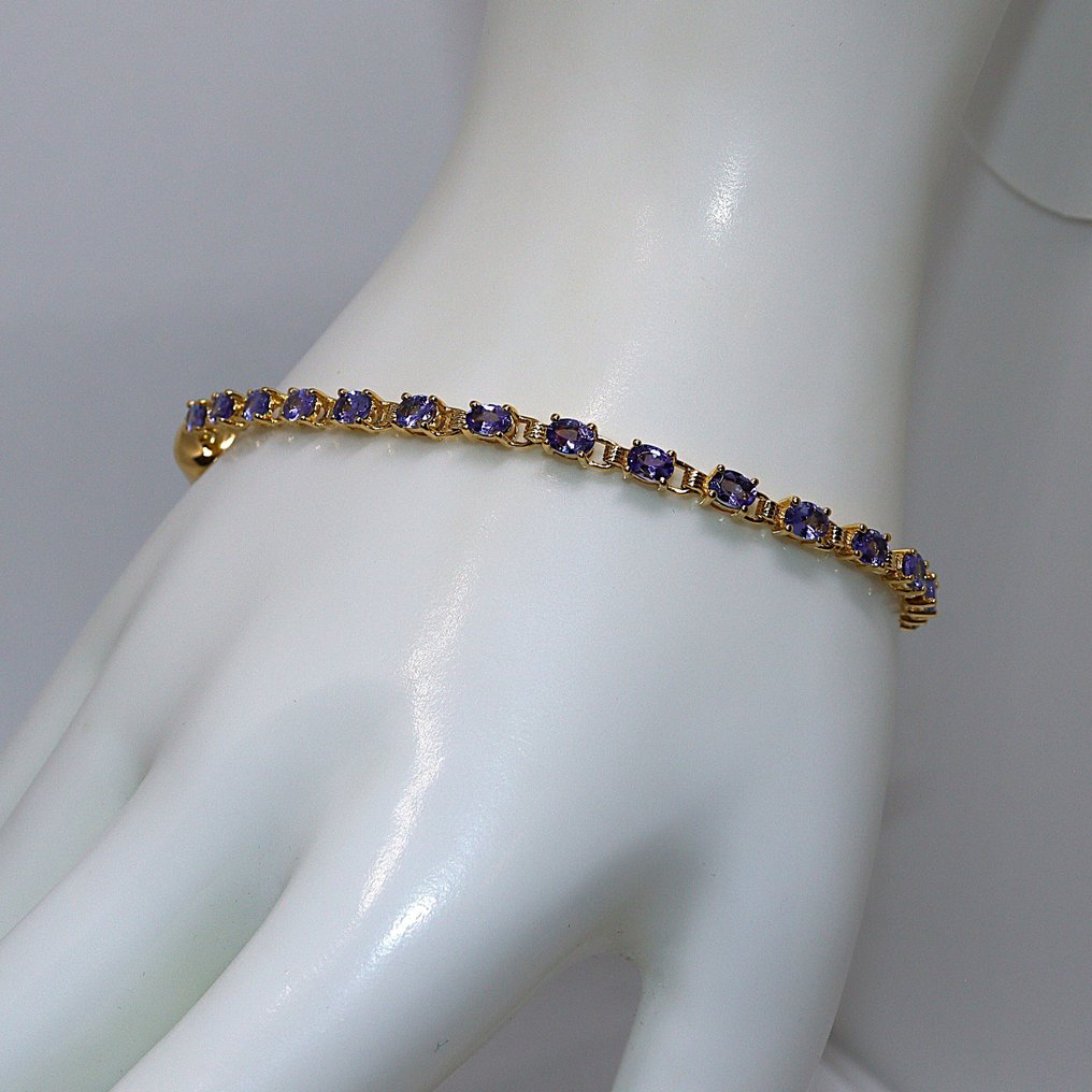 Zonder Minimumprijs - Armband Zilver - 4.50ct. tw. Tanzaniet #1.0