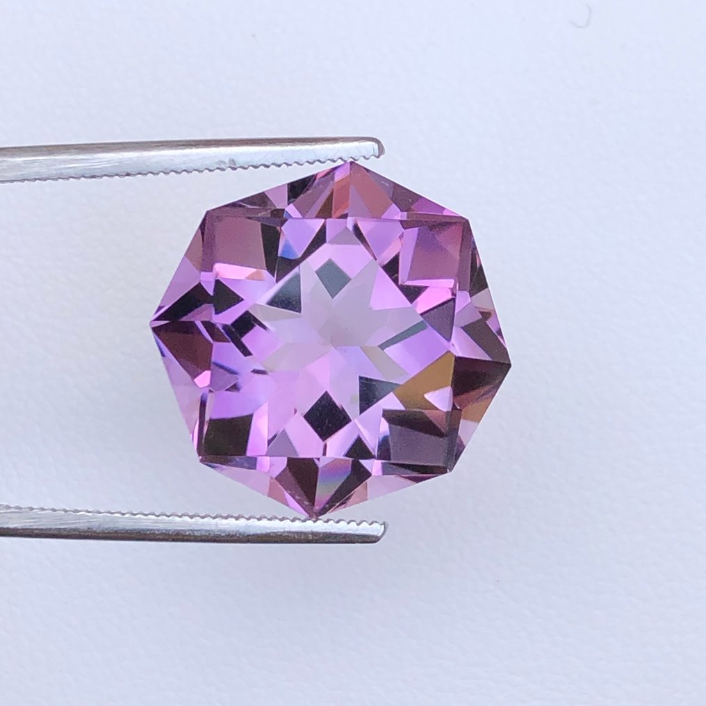 Sem preço de reserva - 1 pcs Púrpura, Violeta Ametista - 15.78 ct - International Gemological Institute (IGI) #2.1