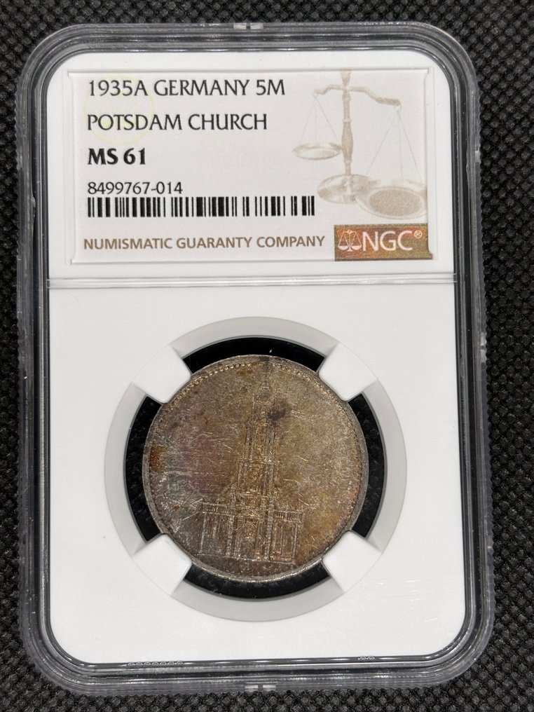 Germany, Third Reich 5 Reichsmark 1935 A / Potsdam Garrison Church / MS 61 (No reserve price) #1.0