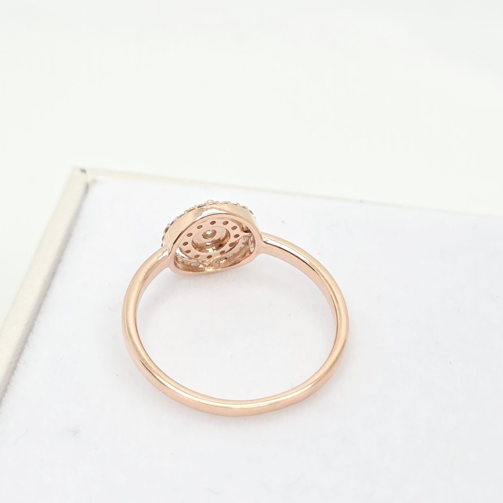 Nincs minimálár - Gyűrű - 14 kt. Rózsa arany - 0.22ct. tw. Gyémánt (Természetes) #3.2