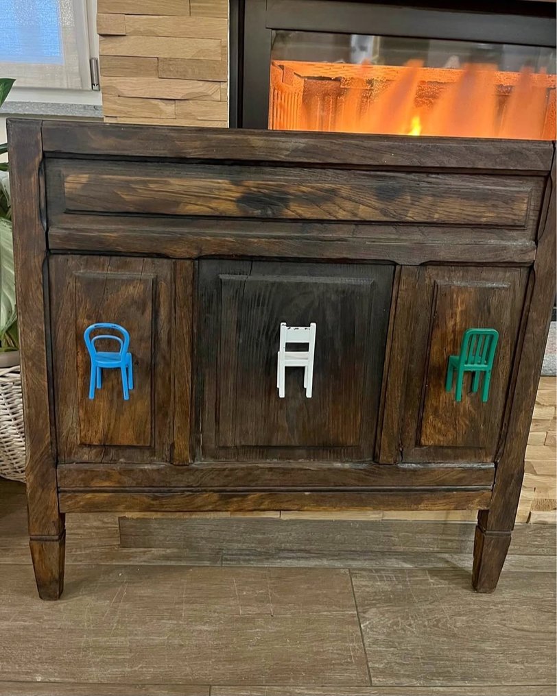 vintage - 衣帽架 - 胡桃木 - 复古椅子配件 #1.0