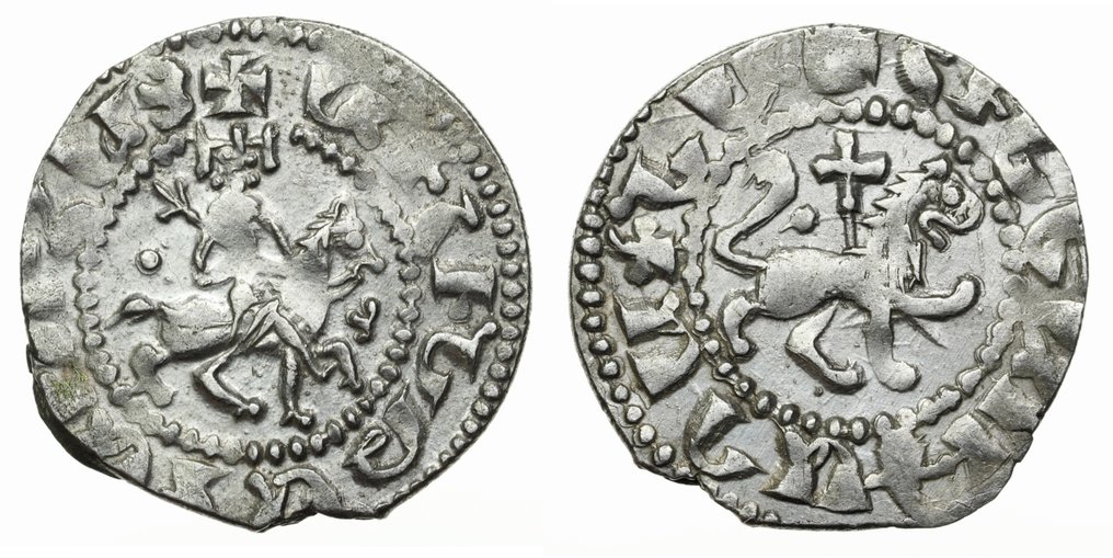 . Kilikianske Armenia. Kongelig Oshin (1308-1320). Tram (21mm, 2.53g), Sis mint. / Bedoukian, CCA 1862a - ex Kobuz Collection (Ingen reservasjonspris) #2.1