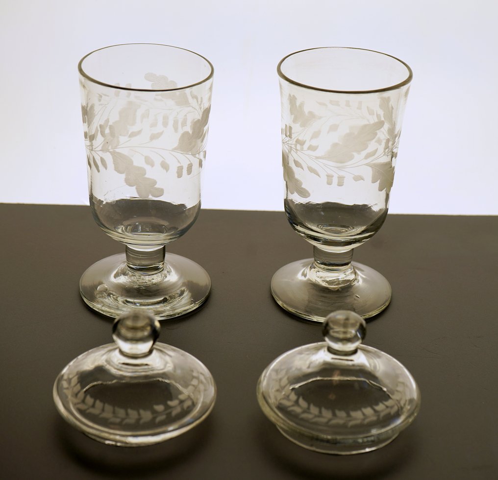 Jagdgläser Schlesien Mitte 19.Jhdt. - Bicchiere (2) - Vetro #1.0