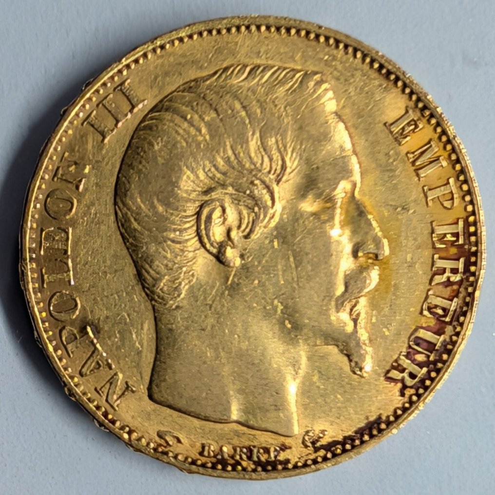 Franța. Napoleon III (Emperor). 20 Francs 1858 #1.0