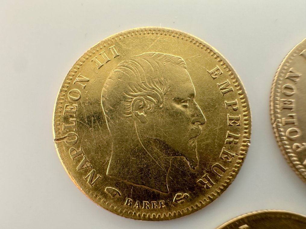 Γαλλία. Napoléon III. 5 Francs 1857/1867 (lot de 5 monnaies)  (χωρίς τιμή ασφαλείας) #2.1