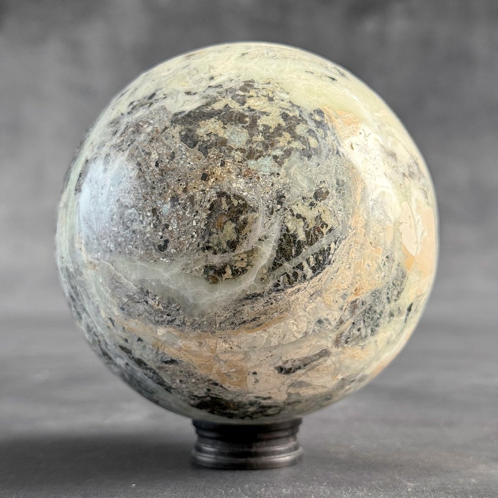 NO RESERVE PRICE - Stunning Pair of Onyx Spheres on custom stands- 2500 g - (2) #1.0